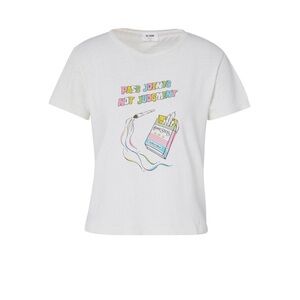 Re done White Graphic T-Shirt